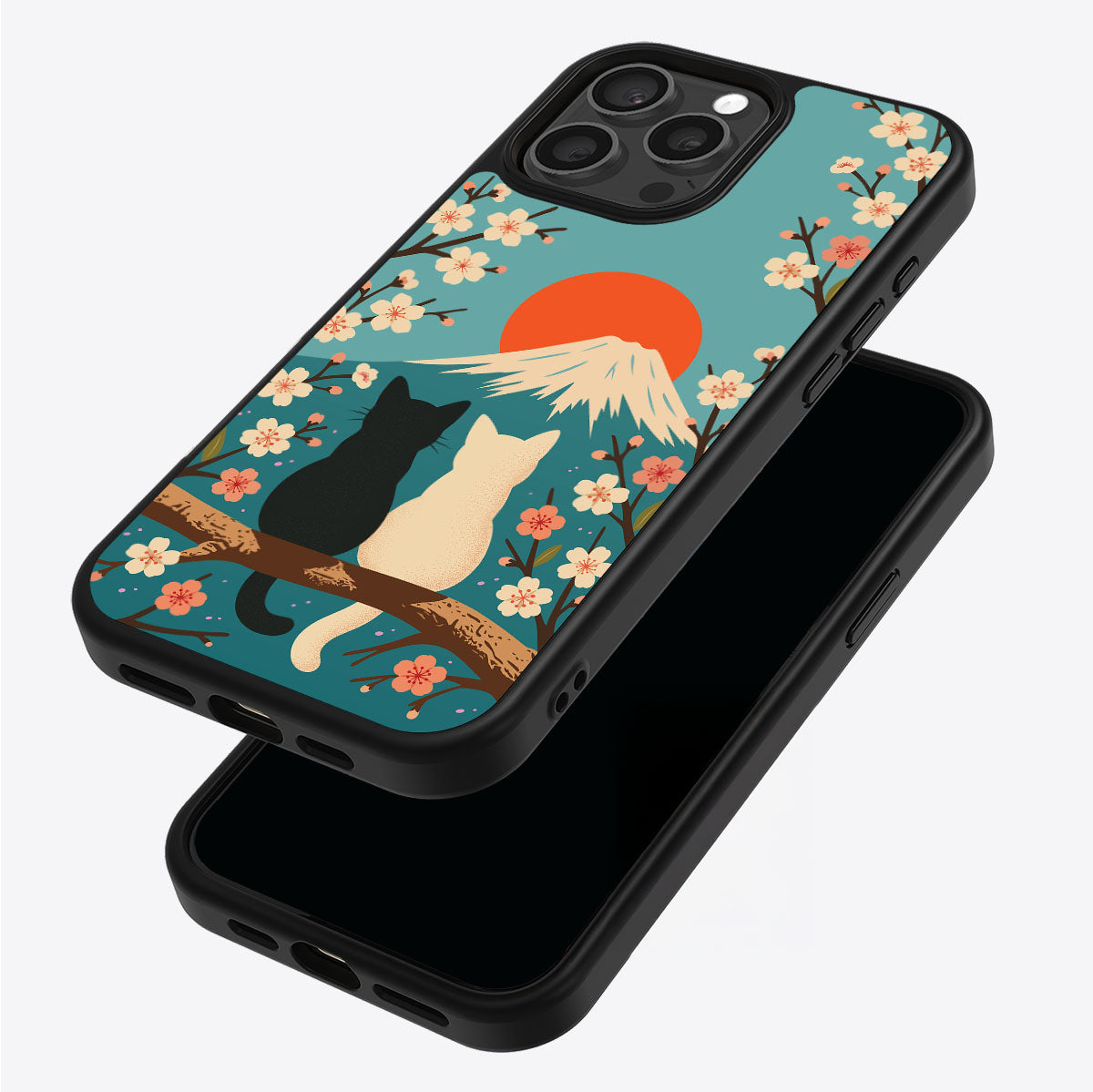 Fuji Cats - iPhone 15 Pro Max Case #case type_core (magsafe), #case type_core (non magsafe)