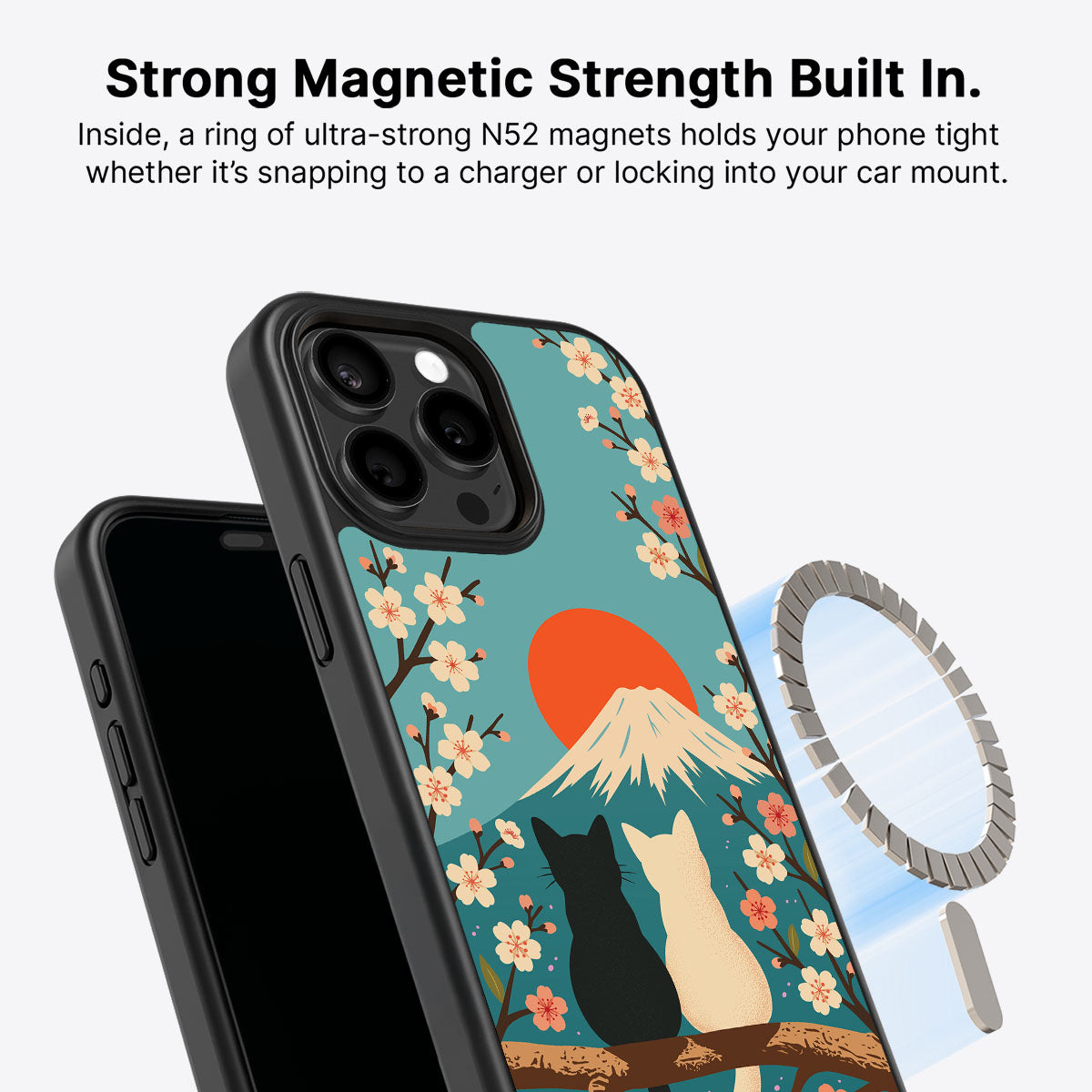 Fuji Cats - iPhone 15 Pro Max Case #case type_core (magsafe)