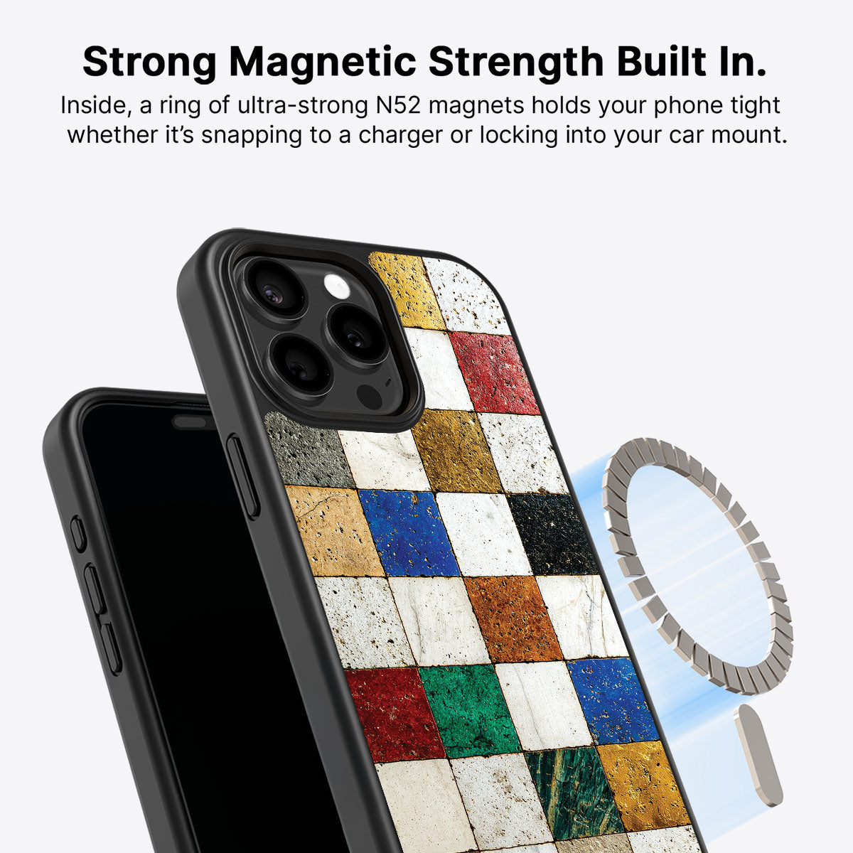 iPhone 15 Pro Max MagSafe case – Heritage Mosaic design