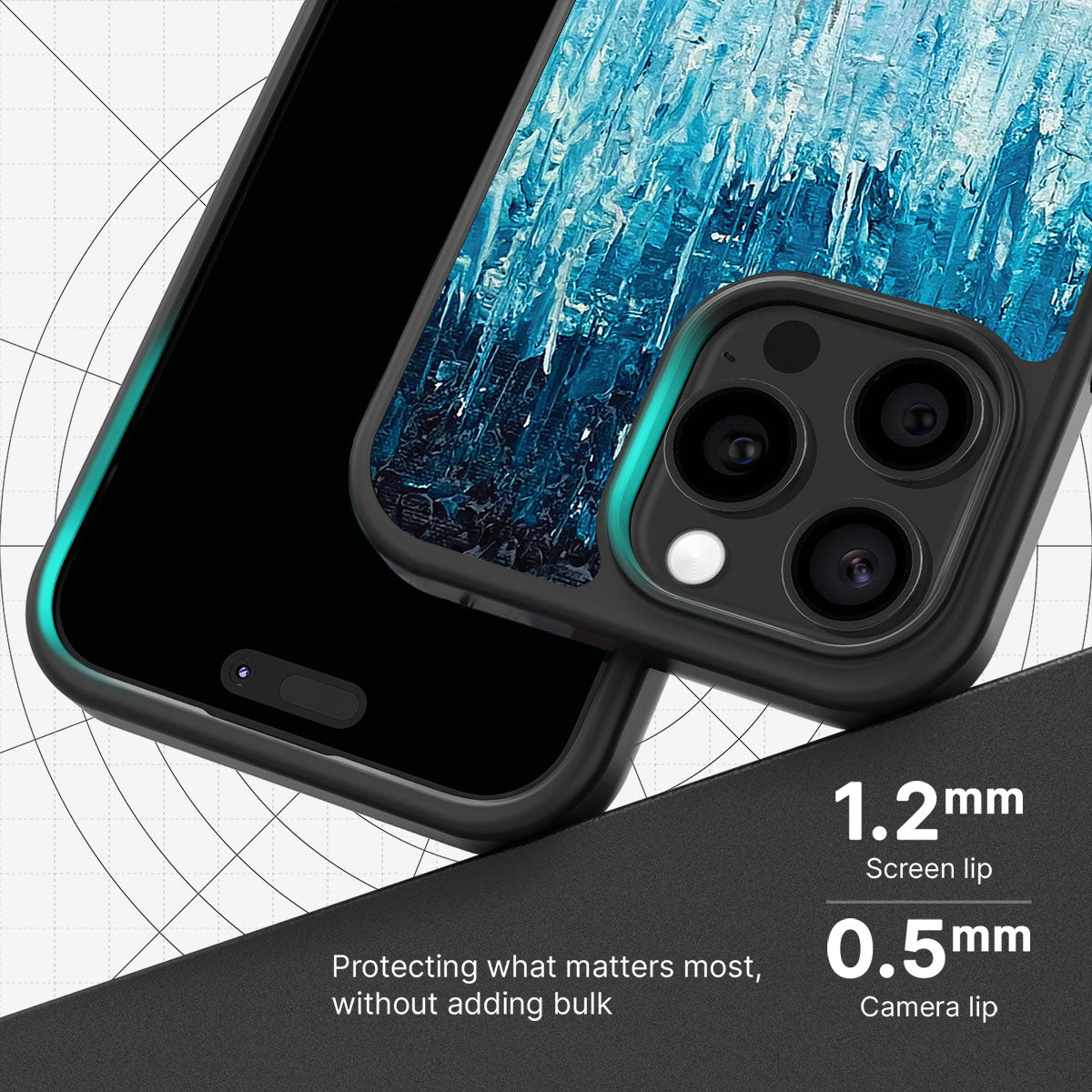 Impasto Tides - iPhone 15 Pro Max Case #case type_core (magsafe), #case type_core (non magsafe)