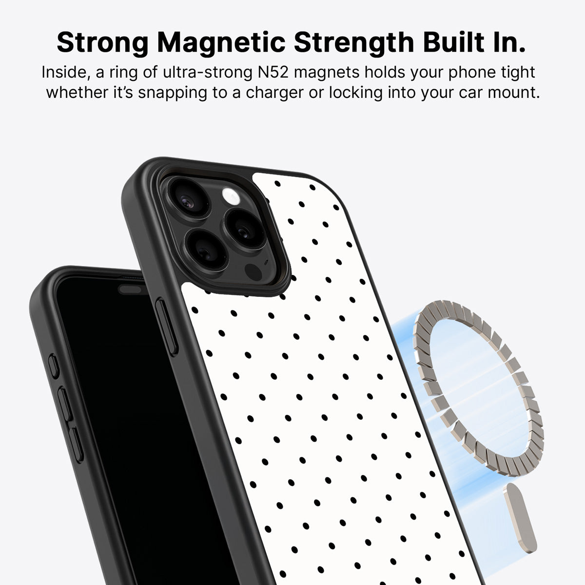 iPhone 15 Pro Max MagSafe case – Ivory Sprinkle design