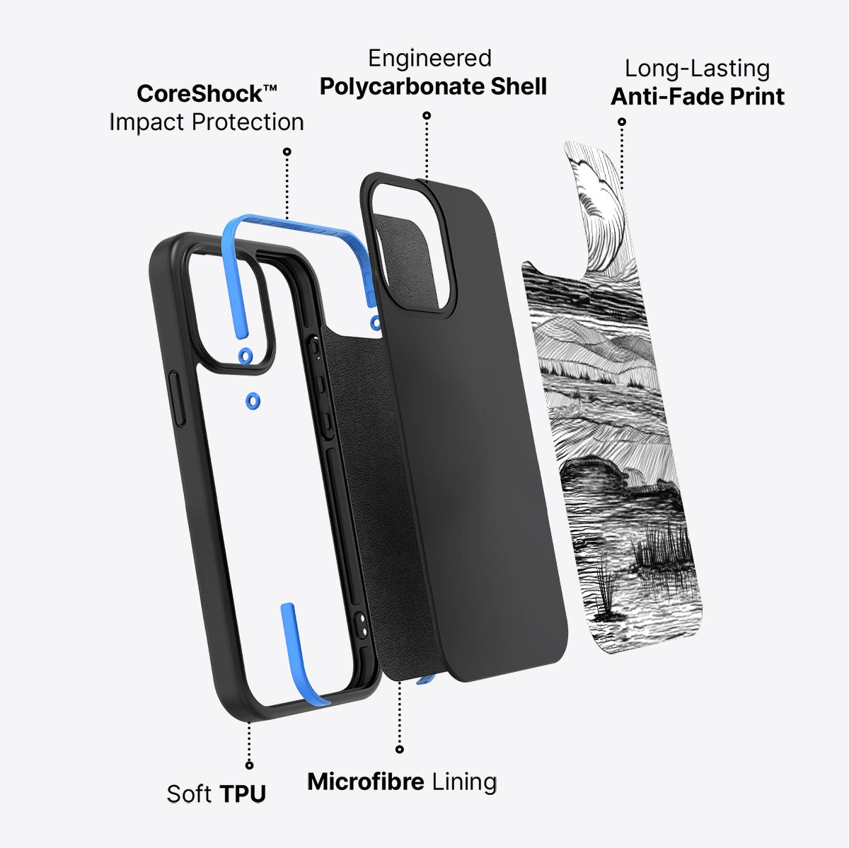 Linear Landscape - iPhone 15 Pro Max Case #case type_core (non magsafe)