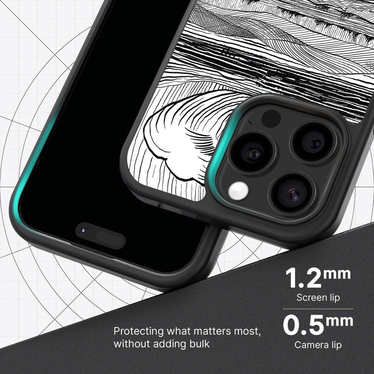 Linear Landscape - iPhone 15 Pro Max Case #case type_core (magsafe), #case type_core (non magsafe)