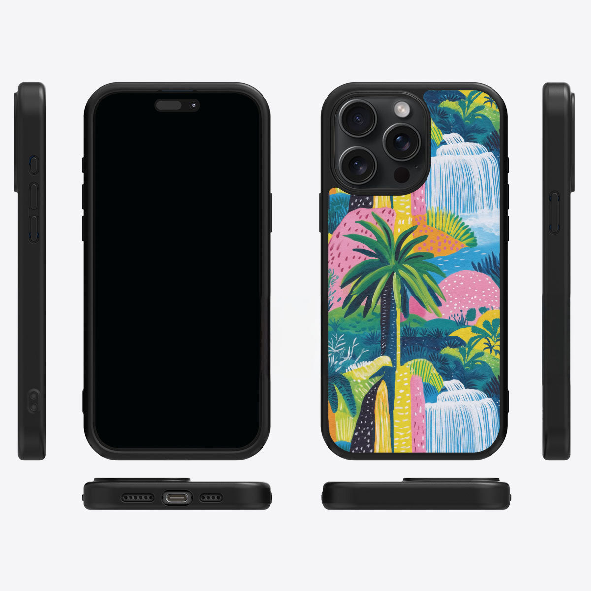 Lively Amazon iPhone 15 Pro Max case cover – multi-angle view