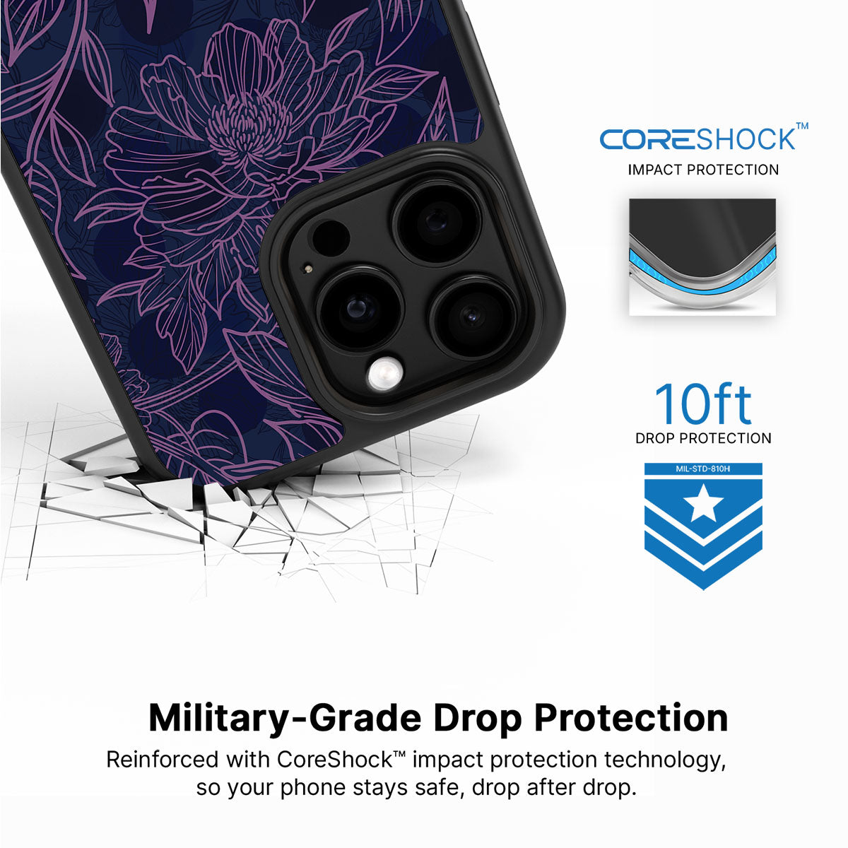 Luminous Blooms - iPhone 15 Pro Max Case #case type_core (magsafe), #case type_core (non magsafe)