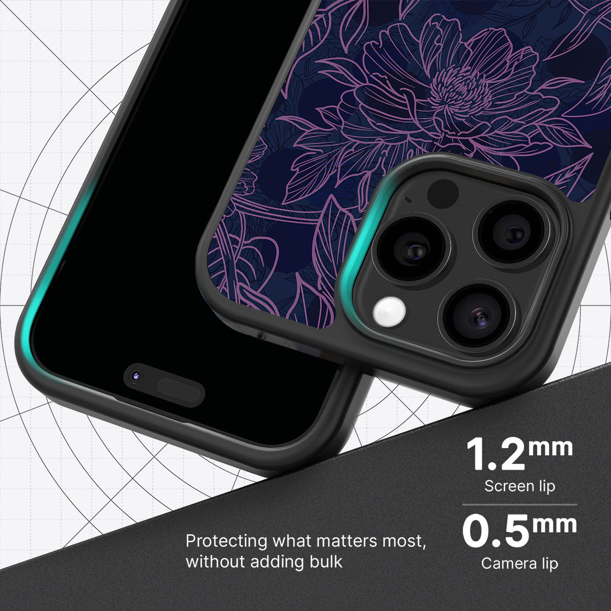 Luminous Blooms - iPhone 15 Pro Max Case #case type_core (magsafe), #case type_core (non magsafe)