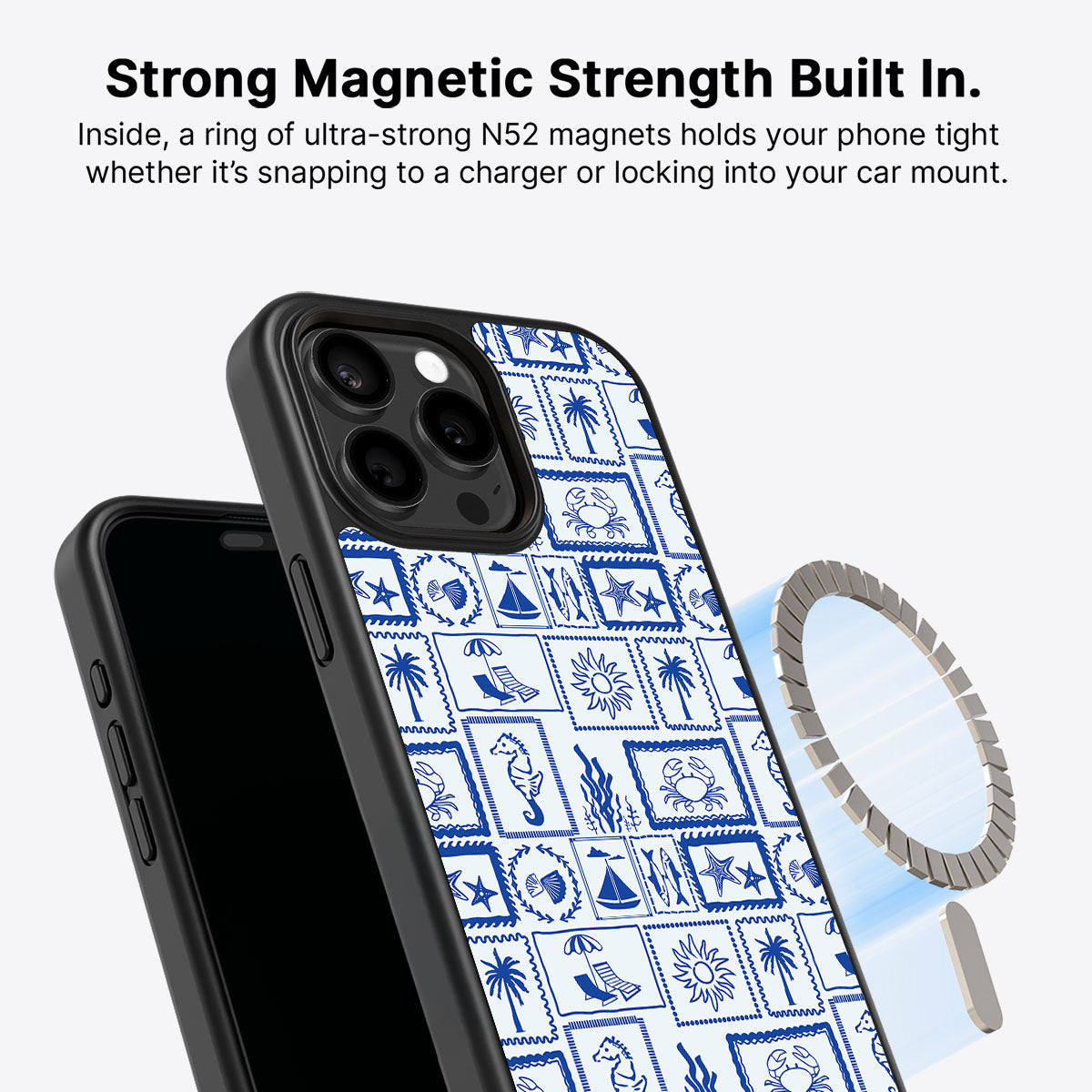 Seaside Sketches - iPhone 15 Pro Max Case #case type_core (magsafe)