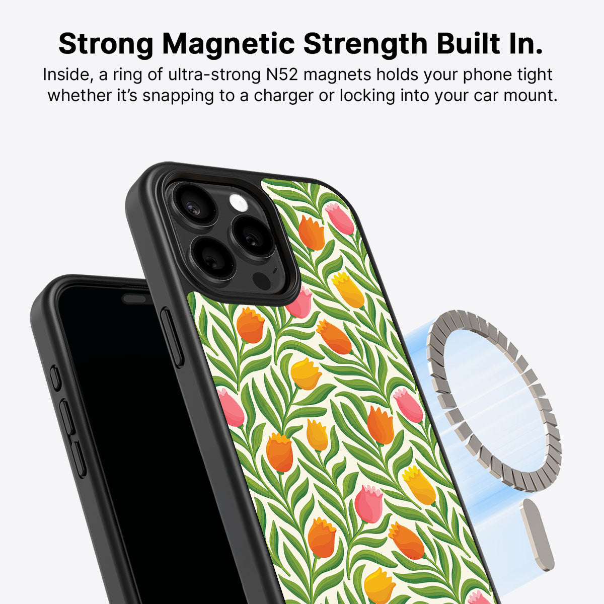 Spring Tulips - iPhone 15 Pro Max Case #case type_core (magsafe)
