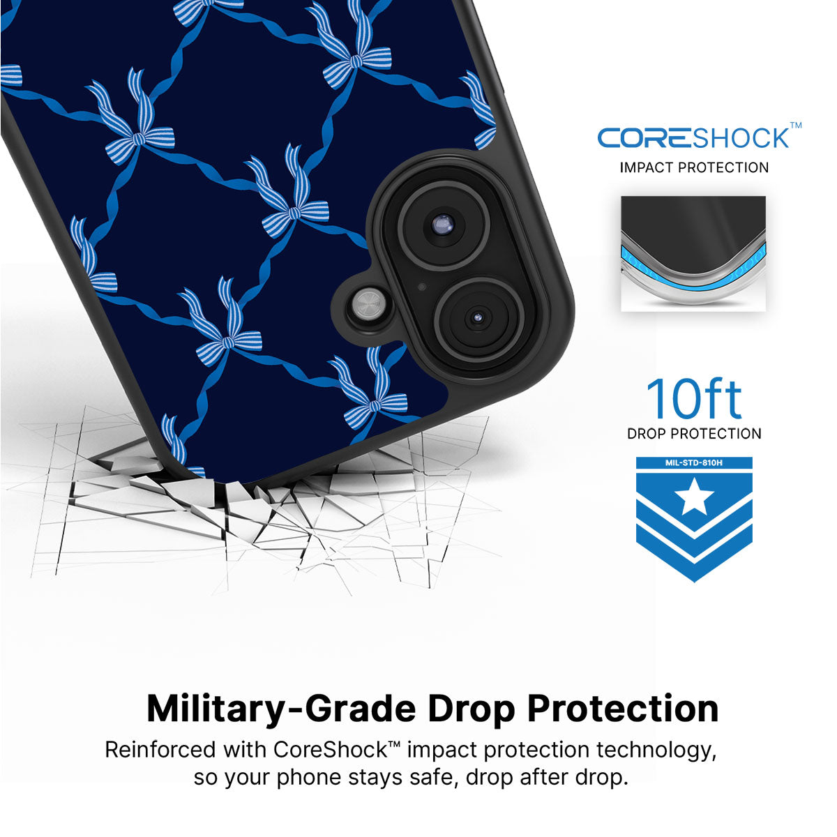 Azure Elegance - iPhone 16 Case #case type_core (magsafe), #case type_core (non magsafe)