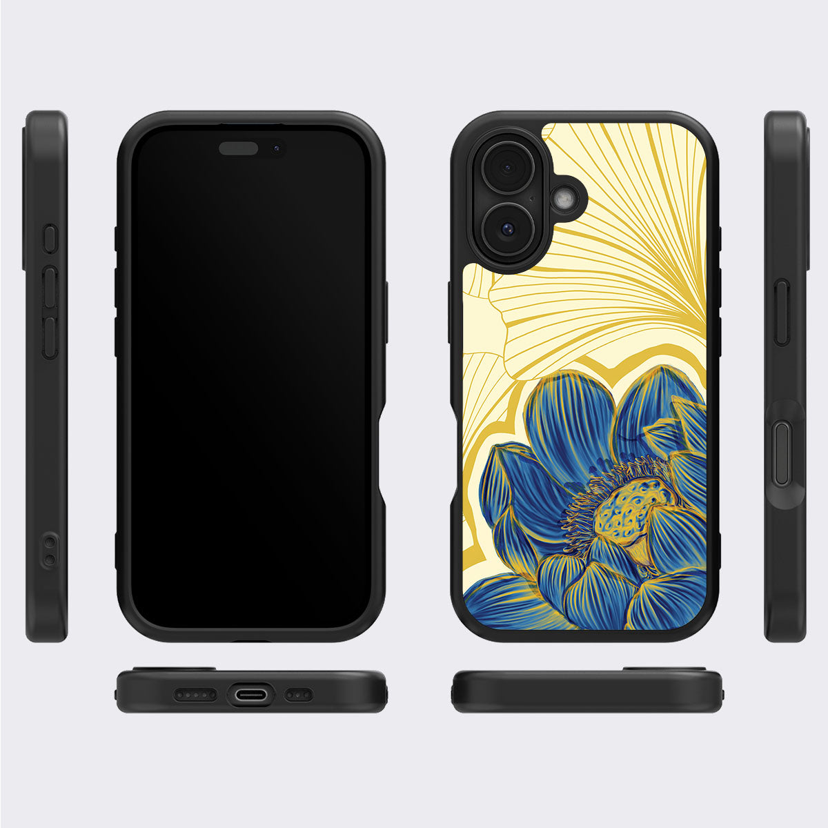Blue Lotus - iPhone 16 Case #case type_core (magsafe), #case type_core (non magsafe)