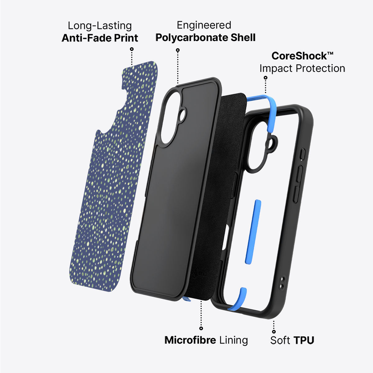 Blue Spring Dew - iPhone 16 Case #case type_core (non magsafe)