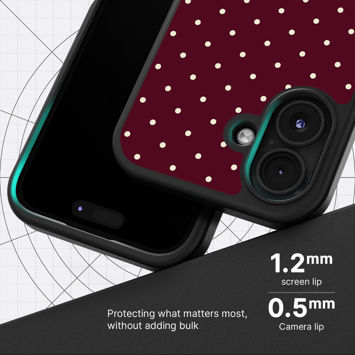 Burgundy Bloom - iPhone 16 Case #case type_core (magsafe), #case type_core (non magsafe)