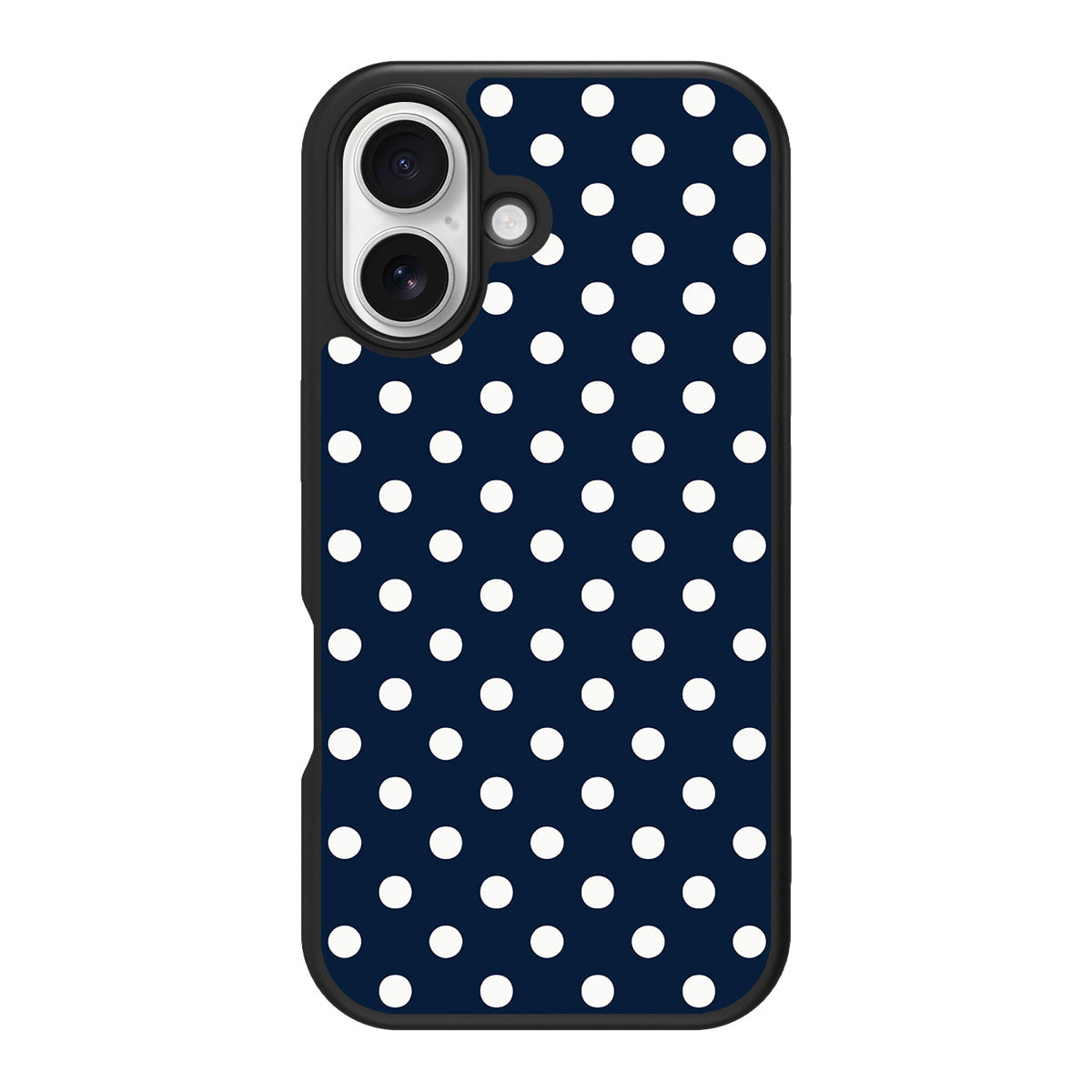 Navy Polka Dot iPhone 16 Case – Deep Sea | MagSafe