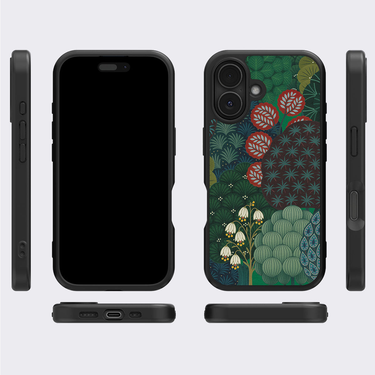Flourishing Forests iPhone 16 case cover – multi-angle view