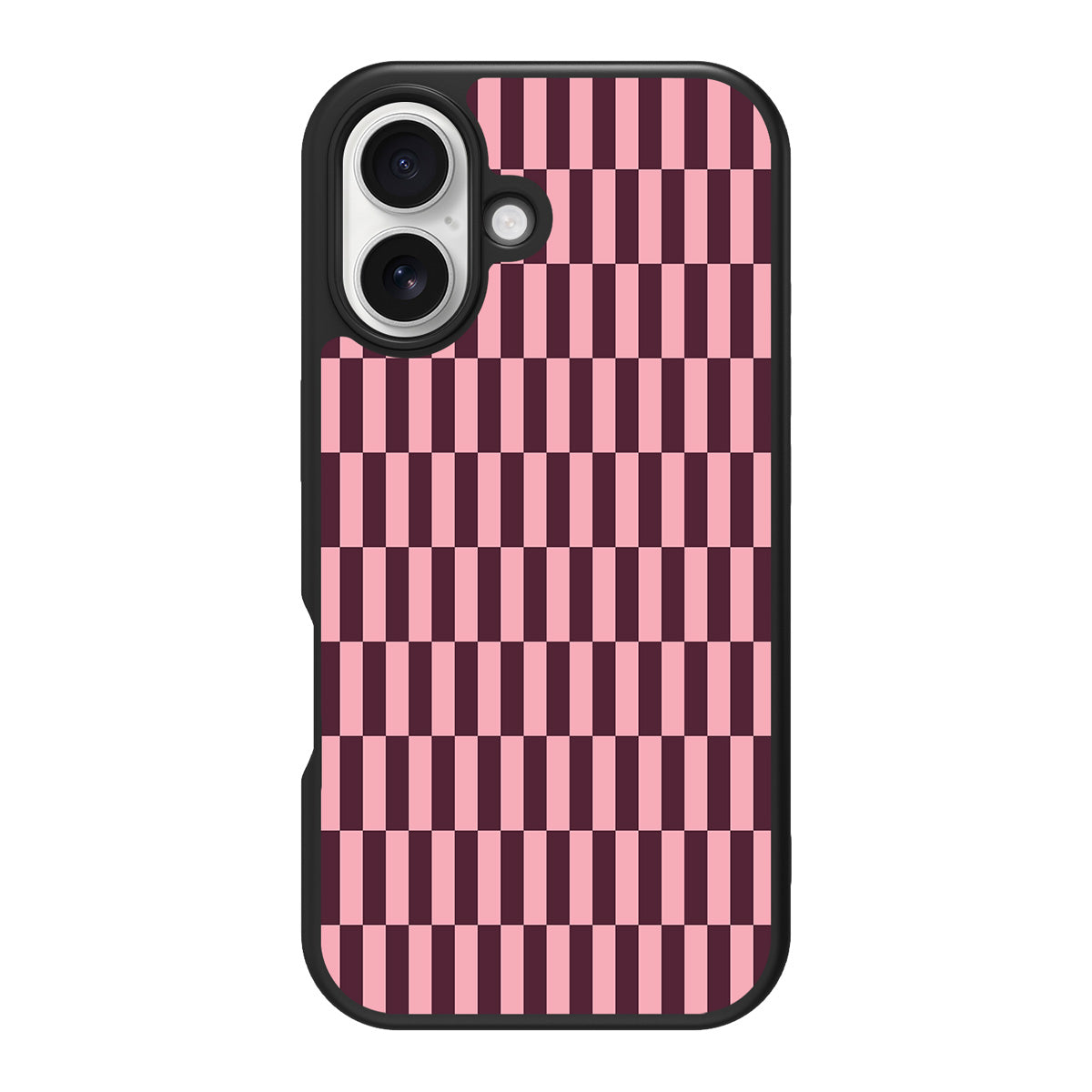 Garnet Stack design back view – iPhone 16 case