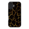 Black Gold Marble Designer iPhone 16 Case – Kintsugi | MagSafe