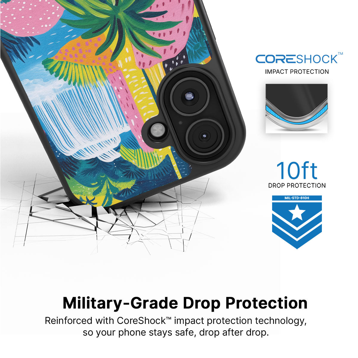 Lively Amazon iPhone 16 case with drop protection
