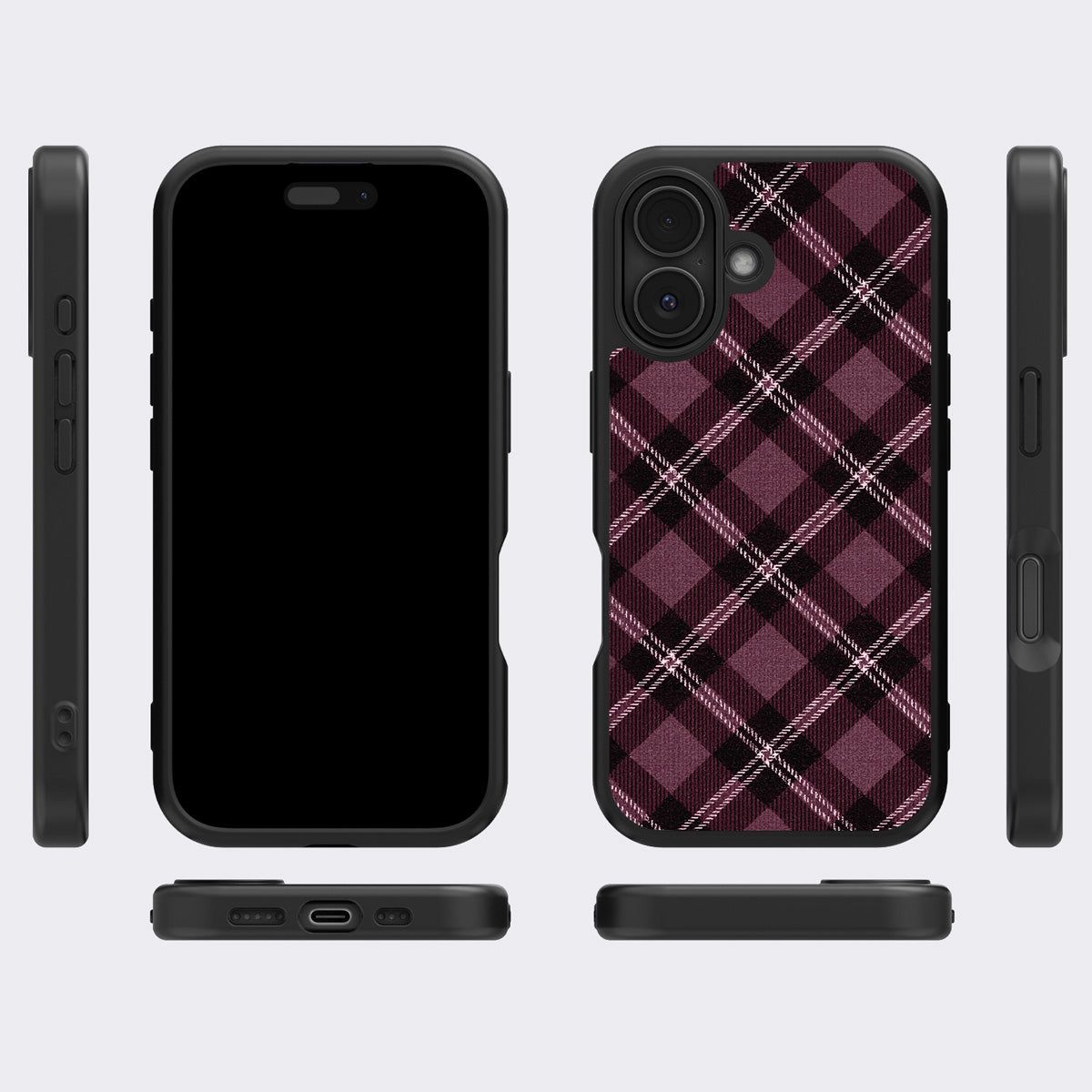 Merlot Weave iPhone 16 case cover – multi-angle view