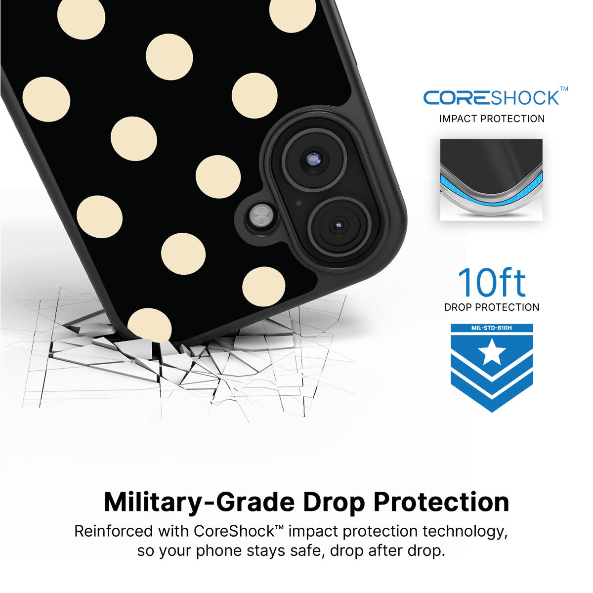 Noir Cream - iPhone 16 Case #case type_core (magsafe), #case type_core (non magsafe)