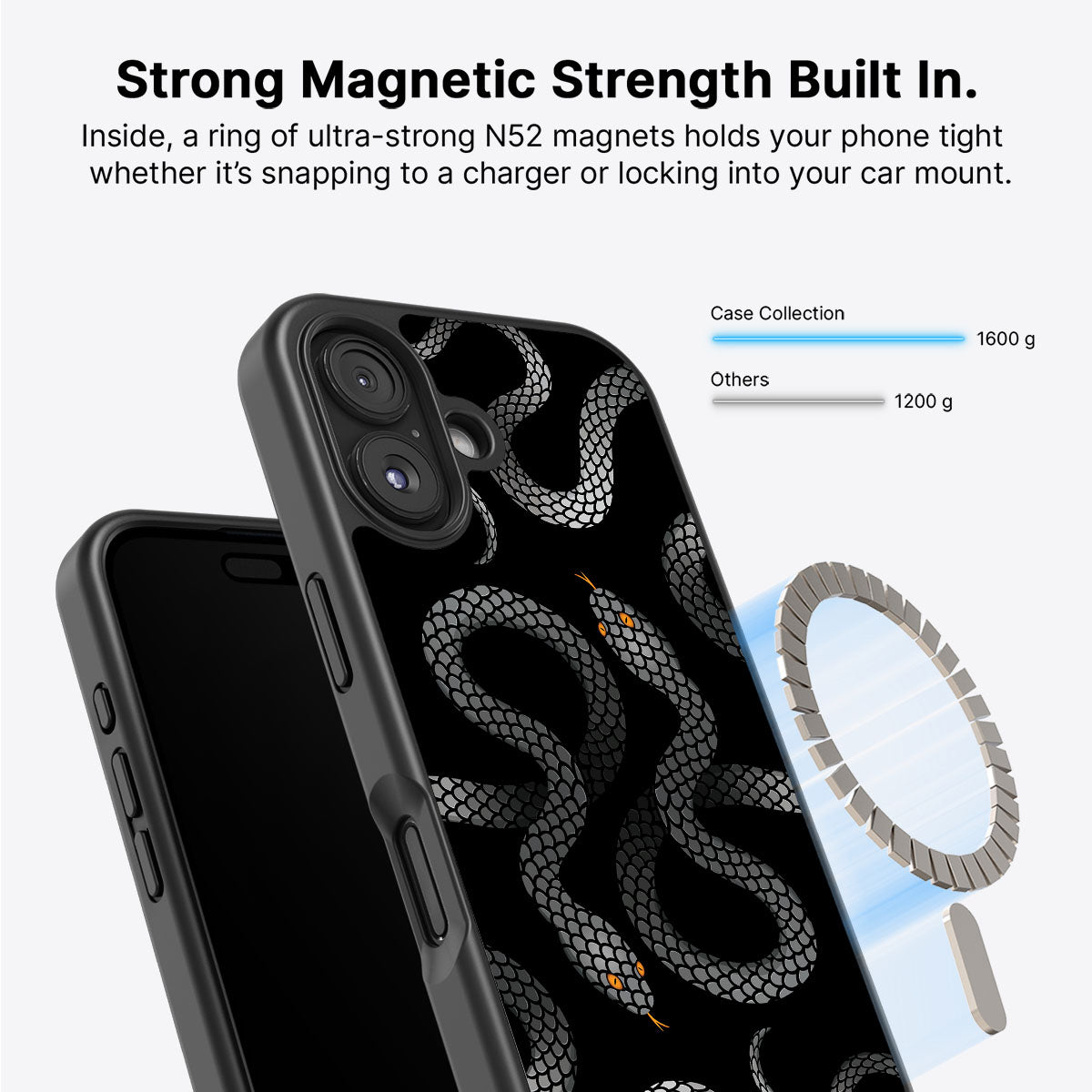 Noir Serpent - iPhone 16 Case #case type_core (magsafe)