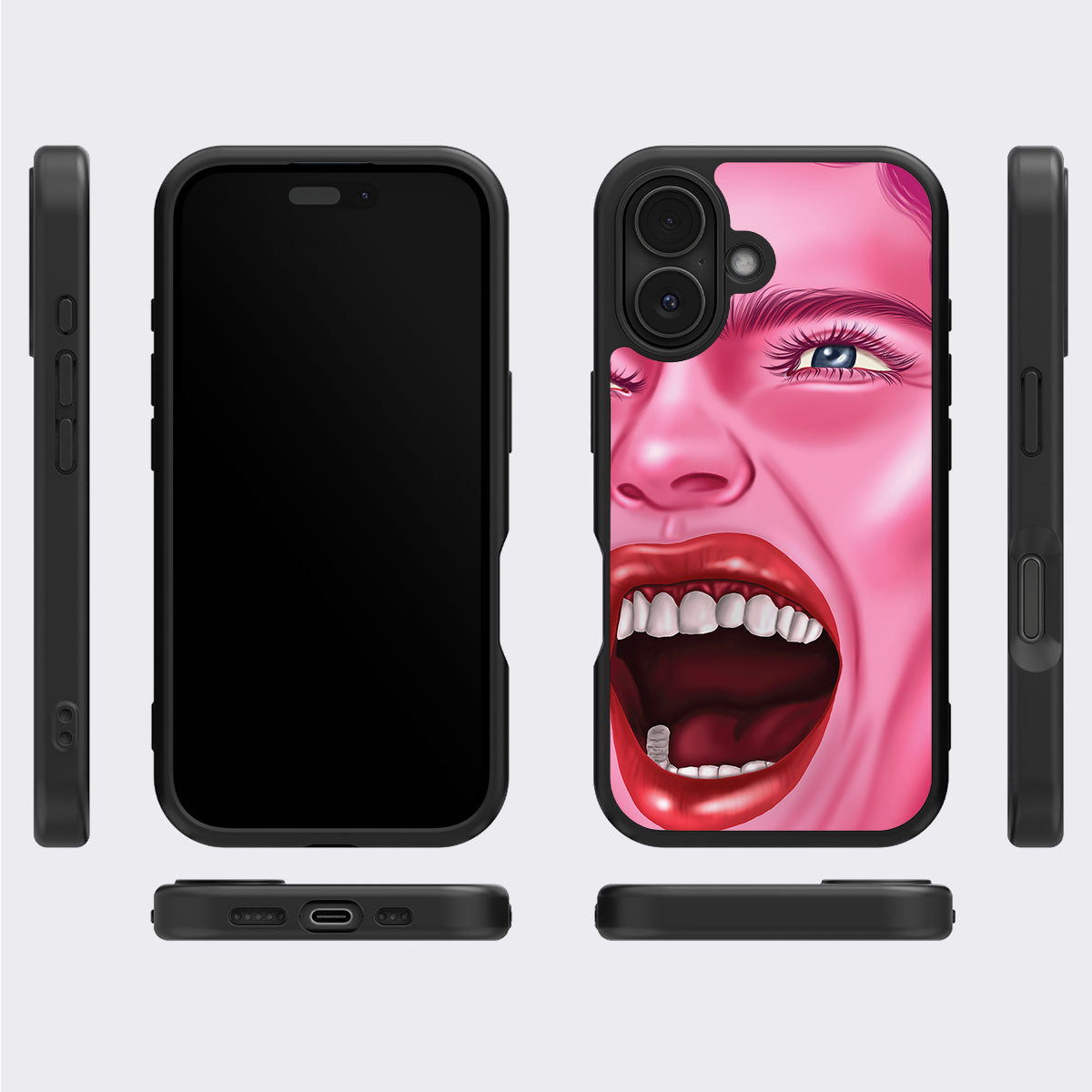 Pink Rage - iPhone 16 Case #case type_core (magsafe), #case type_core (non magsafe)