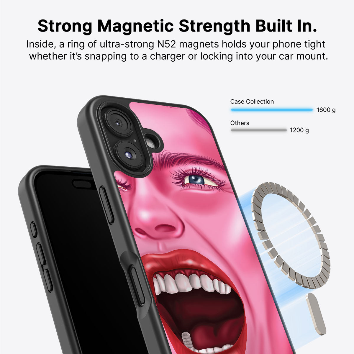 Pink Rage - iPhone 16 Case #case type_core (magsafe)