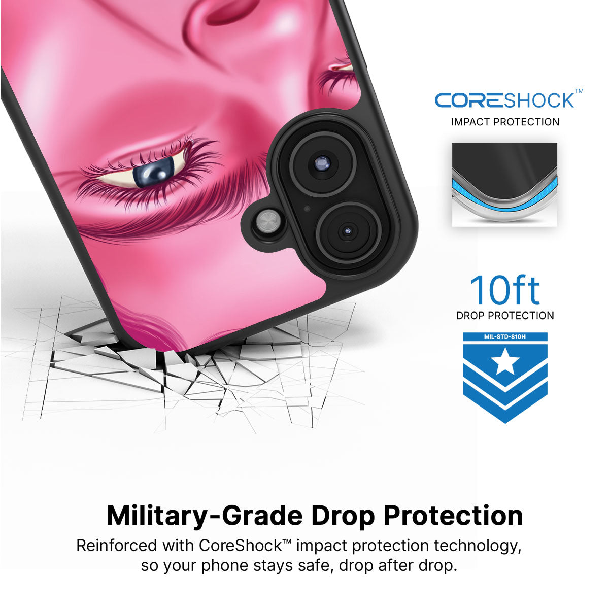 Pink Rage - iPhone 16 Case #case type_core (magsafe), #case type_core (non magsafe)