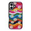 iPhone 16 Case with MagSafe – Rainbow Daisy