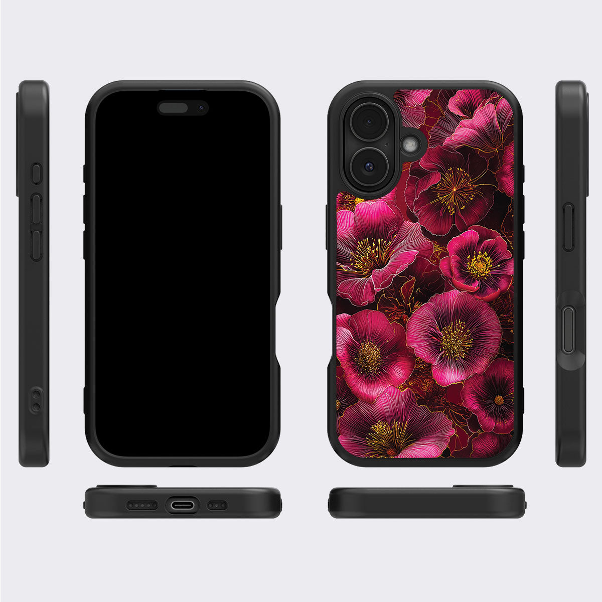 iPhone 16 Case with MagSafe – Ruby Flora