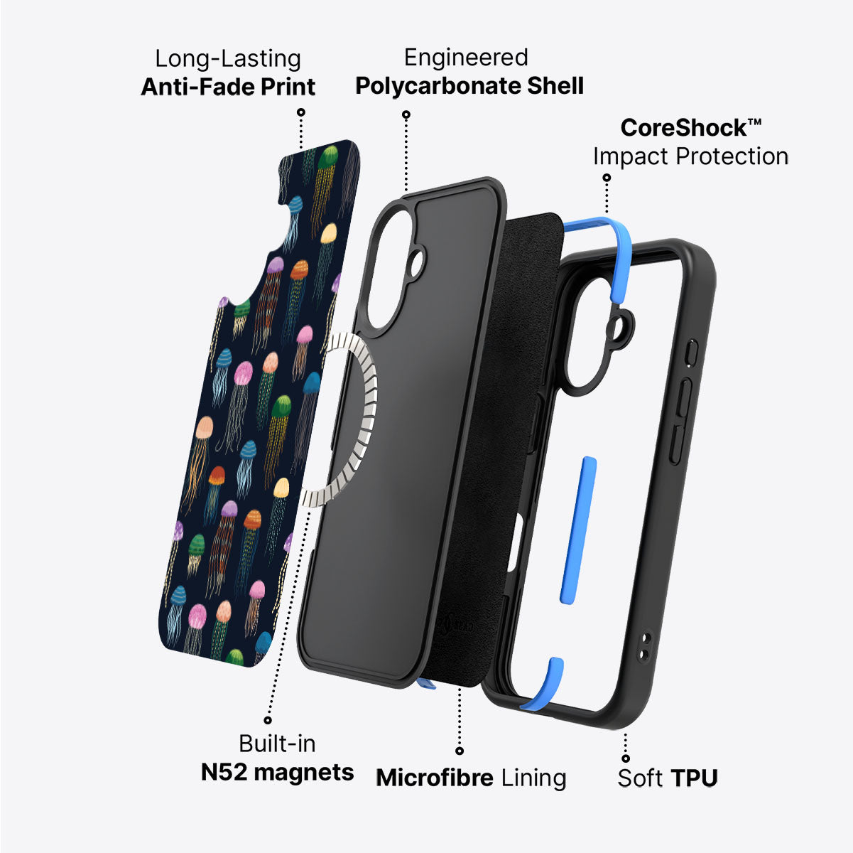Jellyfish - iPhone 16 Plus Case #case type_core (magsafe)