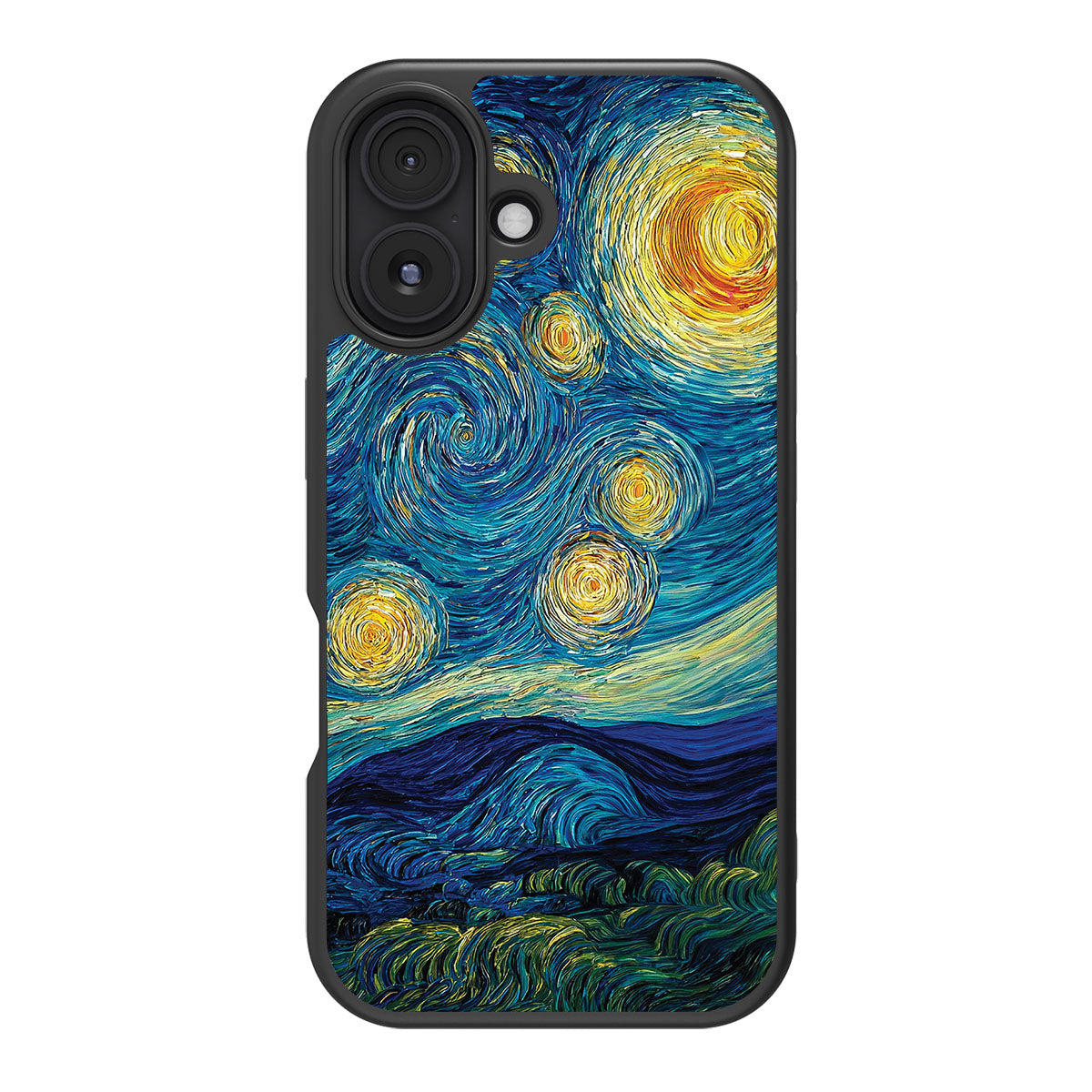 Astral Waves design back view – iPhone 16 Plus case