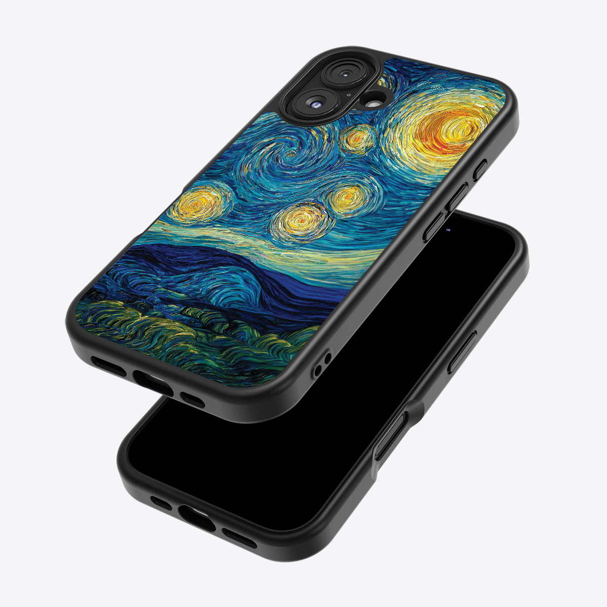 Astral Waves iPhone 16 Plus case – back and side view