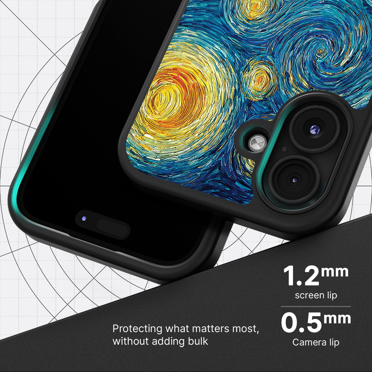 Astral Waves slim iPhone 16 Plus phone case