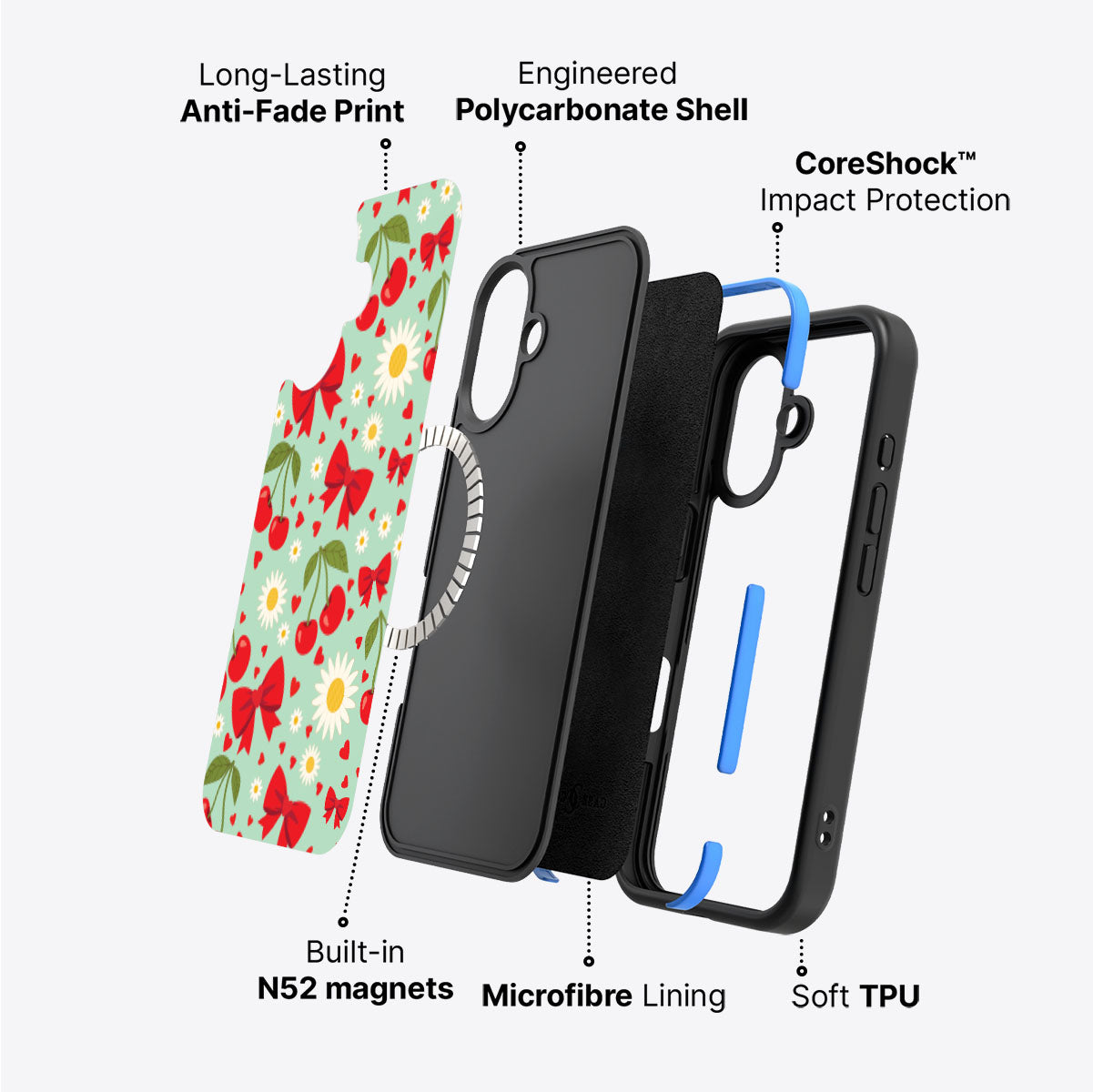 Blushing Bows - iPhone 16 Plus Case #case type_core (magsafe)