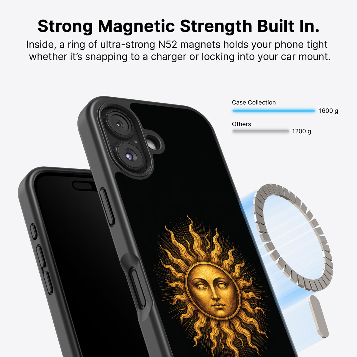 iPhone 16 Plus MagSafe case – Celestial Sun design