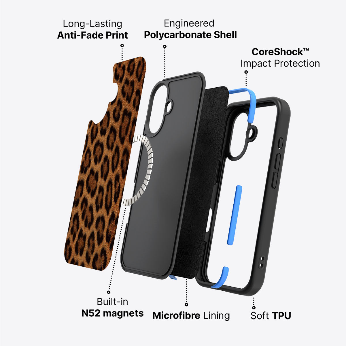 Classic Leopard - iPhone 16 Plus Case #case type_core (magsafe)