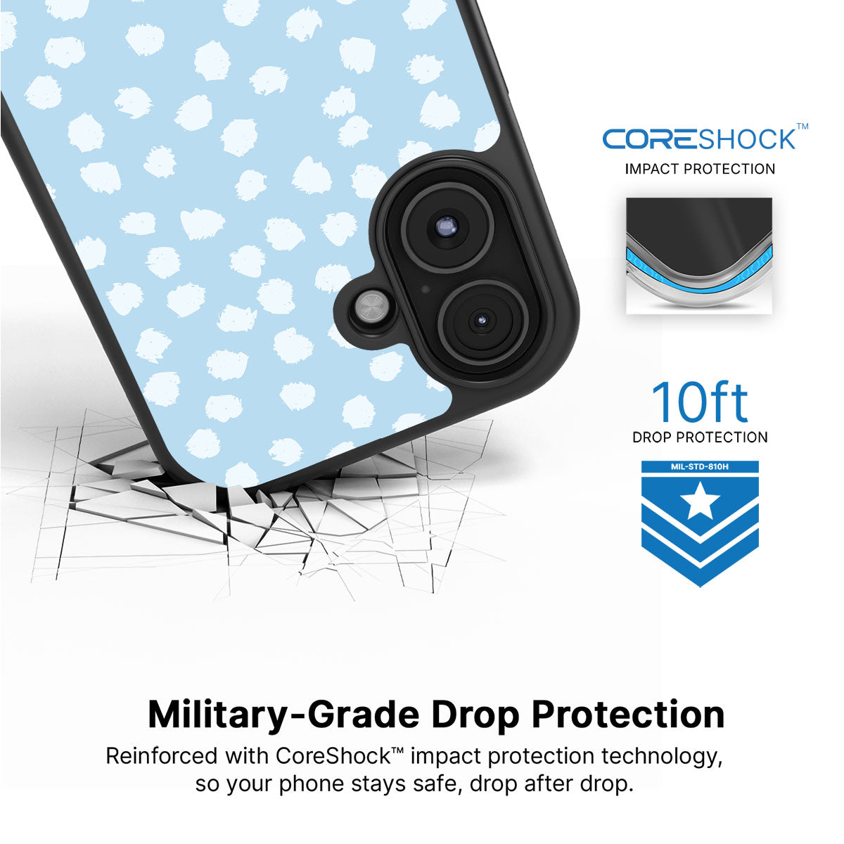 Cloud Dots - iPhone 16 Plus Case #case type_core (magsafe), #case type_core (non magsafe)