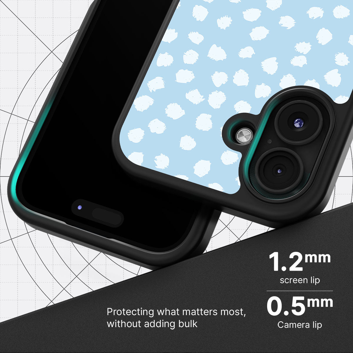 Cloud Dots - iPhone 16 Plus Case #case type_core (magsafe), #case type_core (non magsafe)