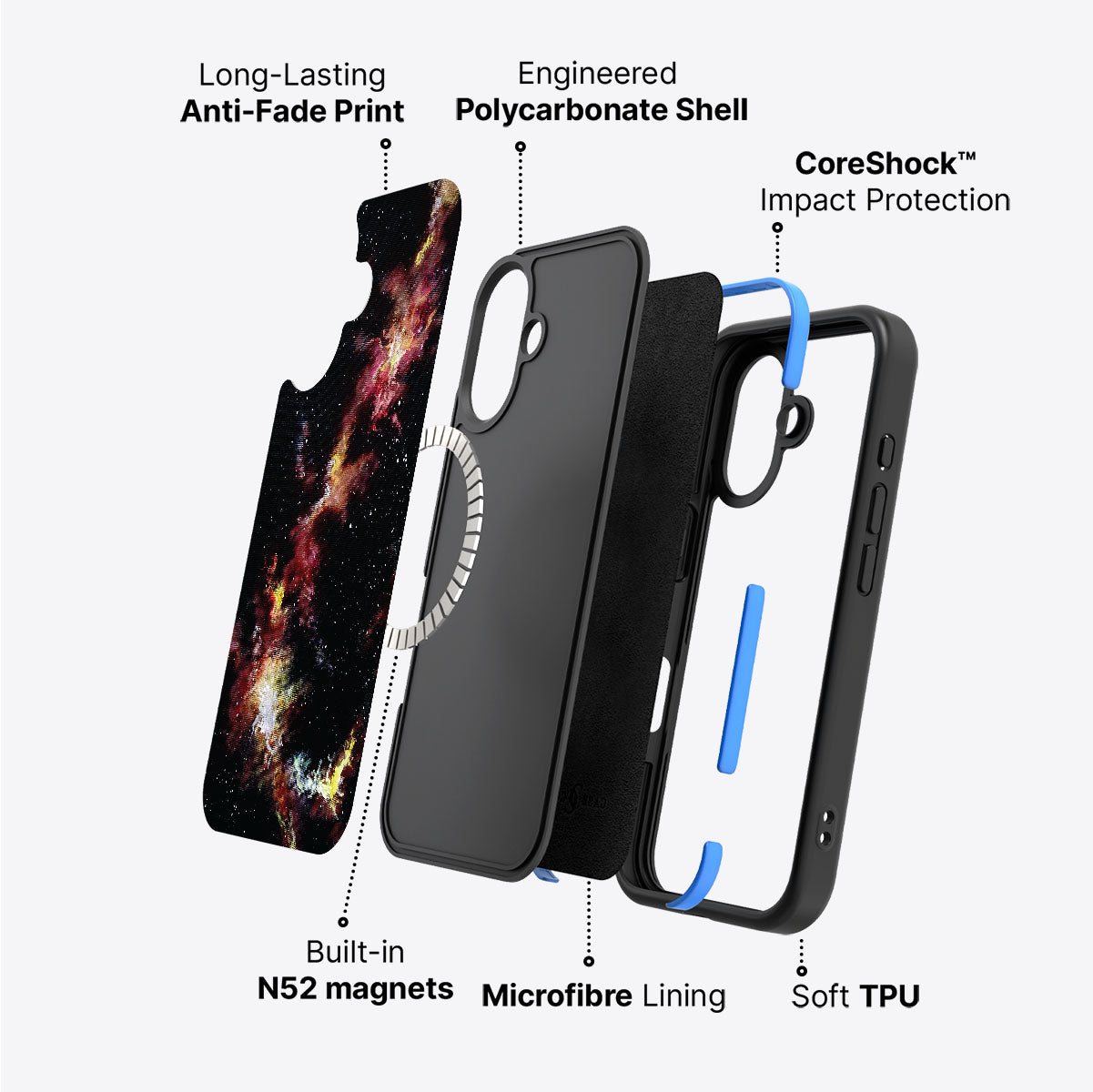 Cosmic Flare - iPhone 16 Plus Case #case type_core (magsafe)