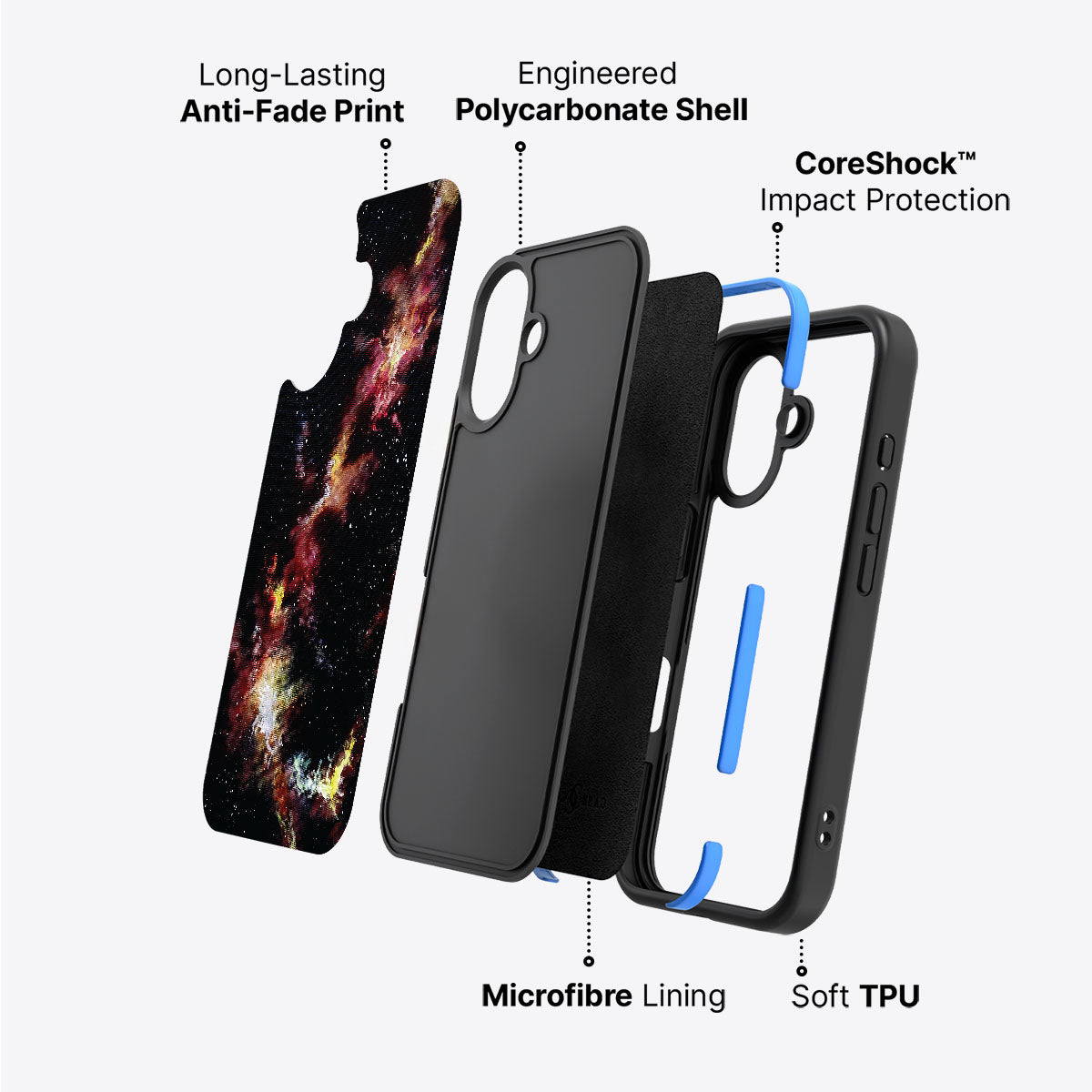 Cosmic Flare - iPhone 16 Plus Case #case type_core (non magsafe)