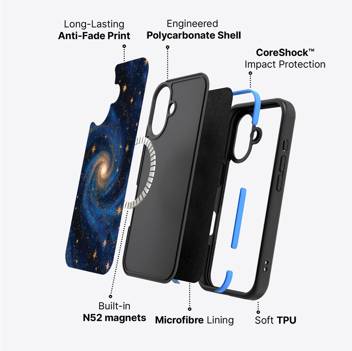 iPhone 16 Plus Case with MagSafe – Cosmic Tide