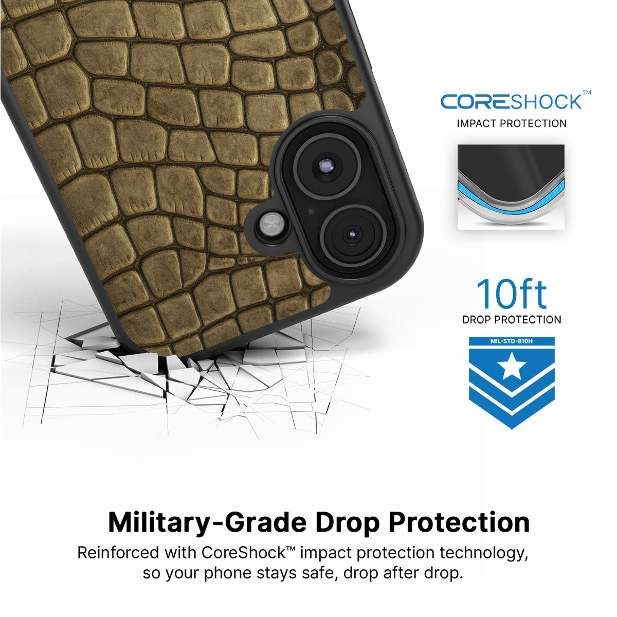 Croc Scales - iPhone 16 Plus Case  #case type_core (magsafe), #case type_core (non magsafe)