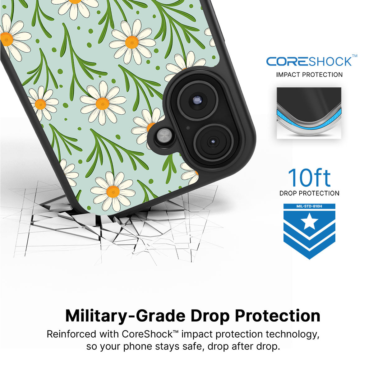 Daisy Flowers - iPhone 16 Plus Case #case type_core (magsafe), #case type_core (non magsafe)