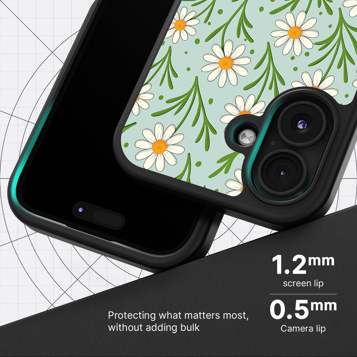 Daisy Flowers - iPhone 16 Plus Case #case type_core (magsafe), #case type_core (non magsafe)