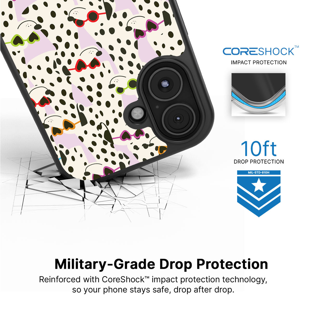 Dalmatian Dog - iPhone 16 Plus Case #case type_core (magsafe), #case type_core (non magsafe)