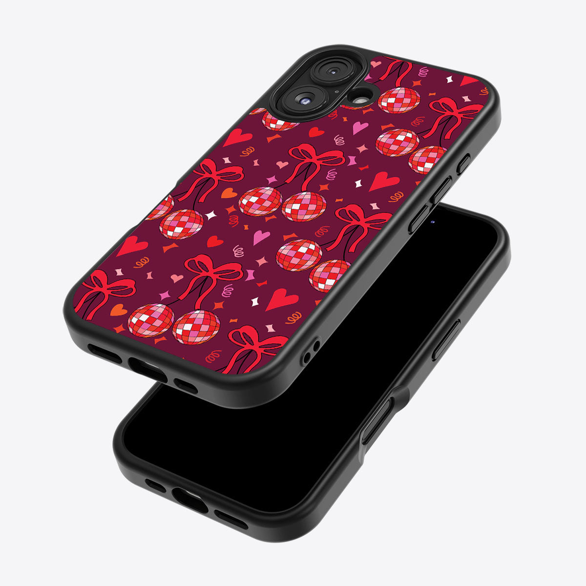 Disco Cherries - iPhone 16 Plus Case #case type_core (magsafe), #case type_core (non magsafe)