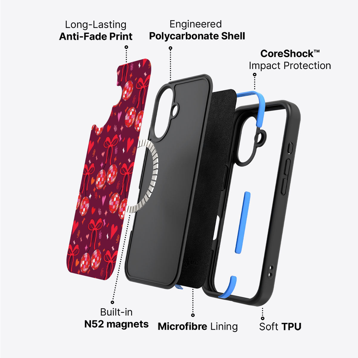 Disco Cherries - iPhone 16 Plus Case #case type_core (magsafe)