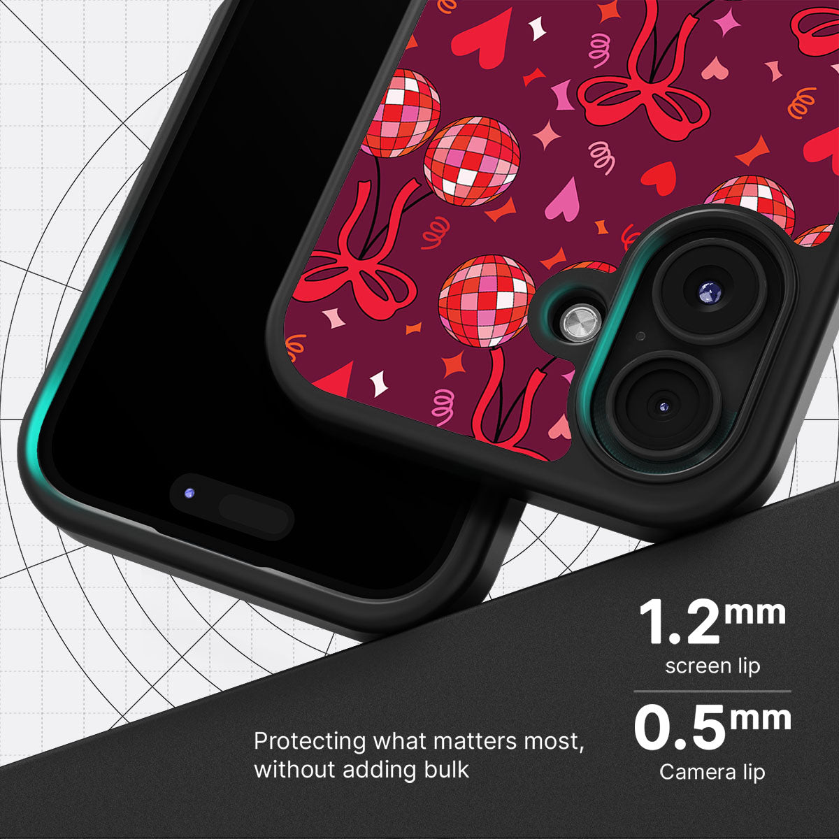 Disco Cherries - iPhone 16 Plus Case #case type_core (magsafe), #case type_core (non magsafe)