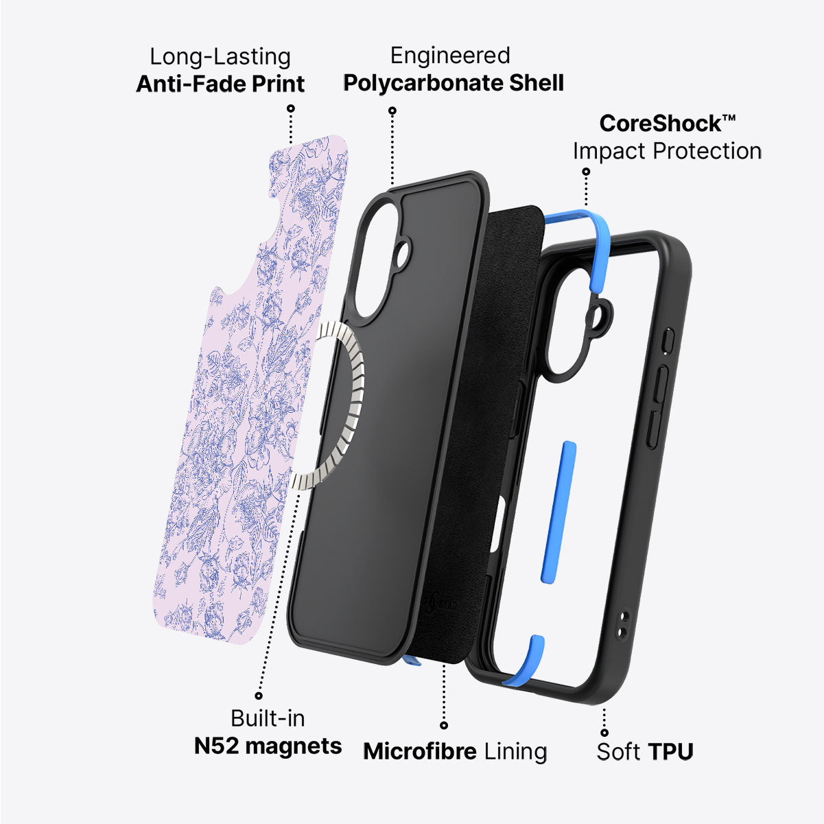 Etched Botanics - iPhone 16 Plus Case #case type_core (magsafe)