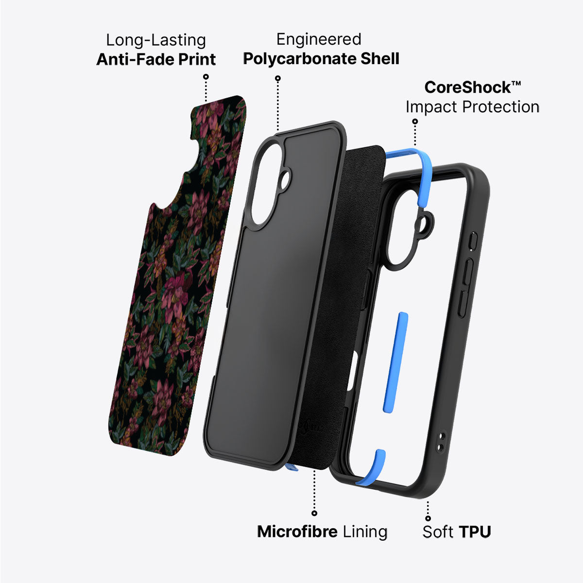 Floral Tapestry - iPhone 16 Plus Case #case type_core (non magsafe)